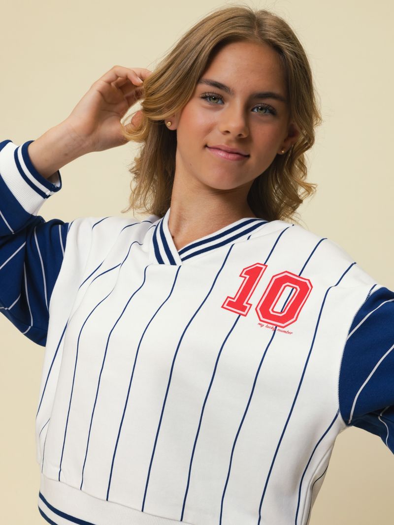 LOOXS 10sixteen Stripe V neck Sweater  - Afbeelding 4