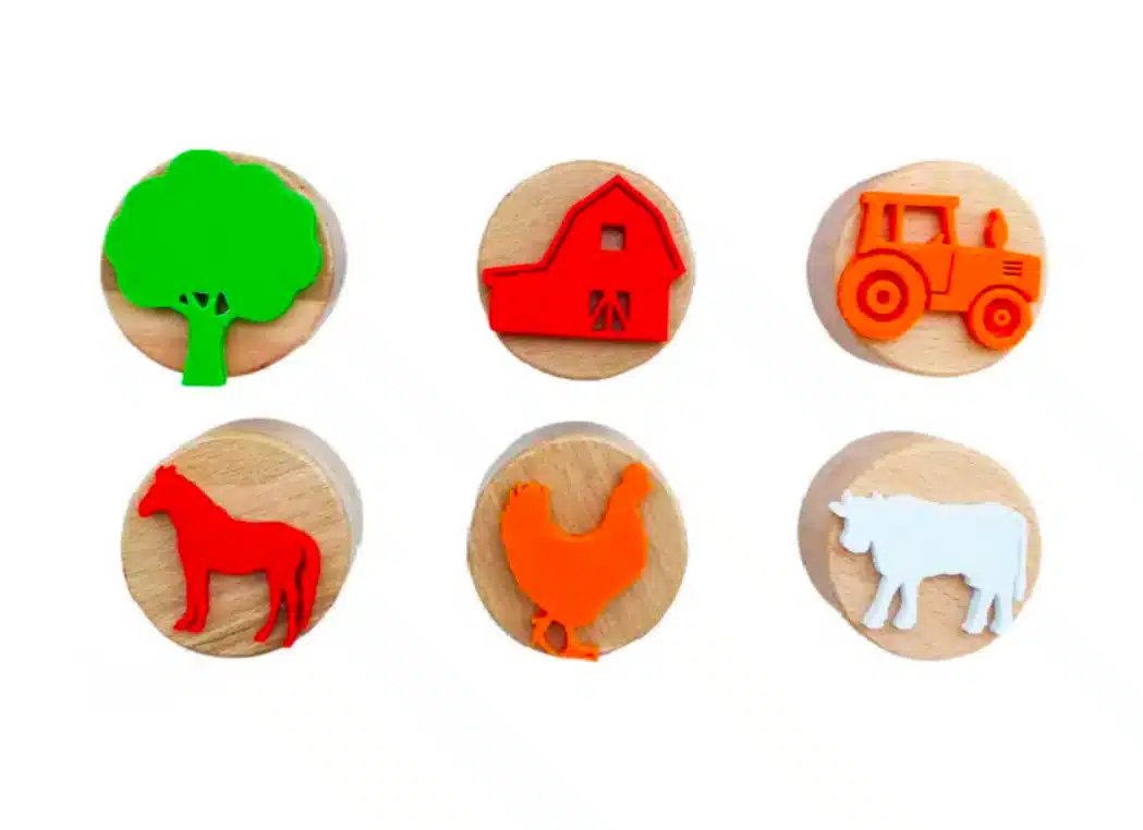 WOODEN STAMP FARM SET
6 PCS STAMP
