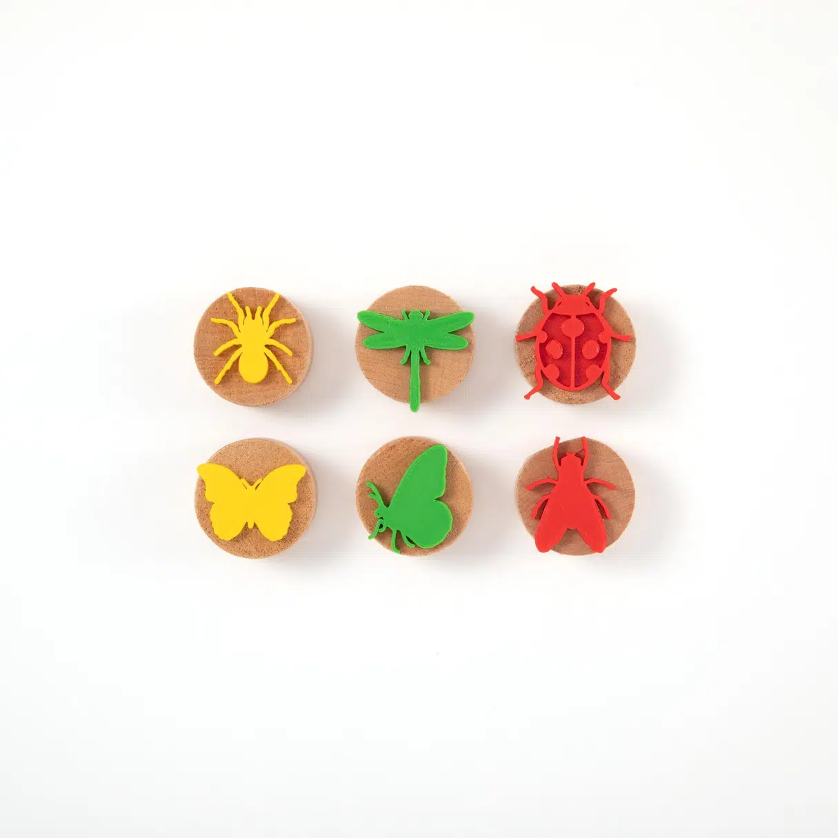 WOODEN STAMP INSECTS  SET
6 PCS STAMP