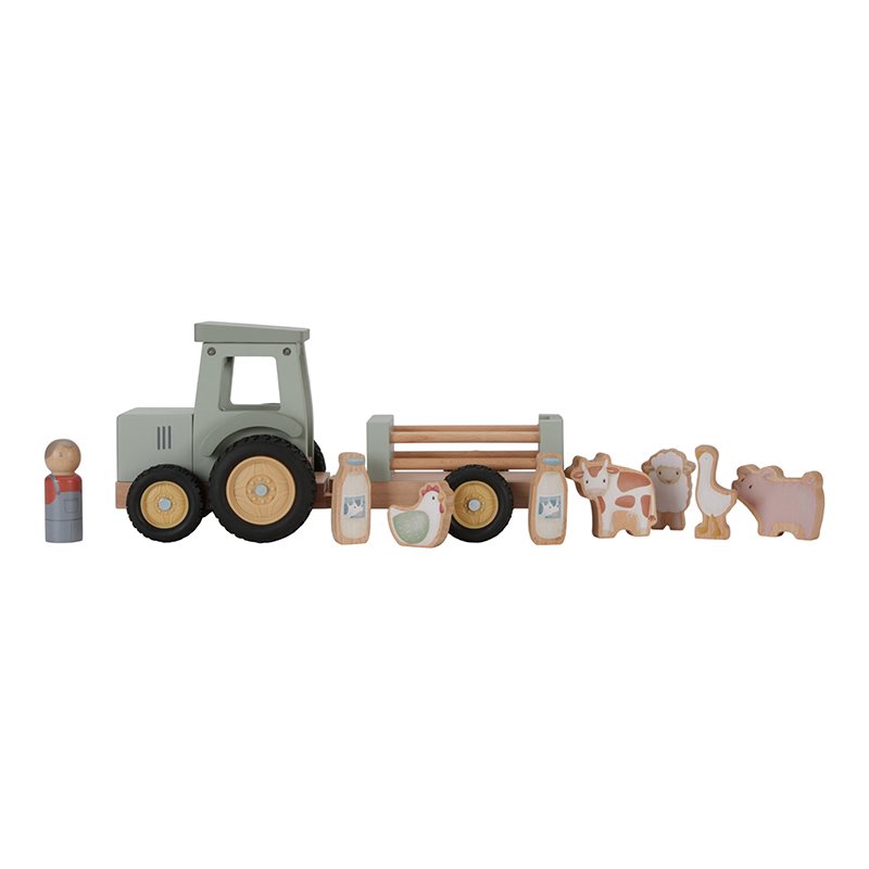 Tractor met trailer Little Farm - Afbeelding 4