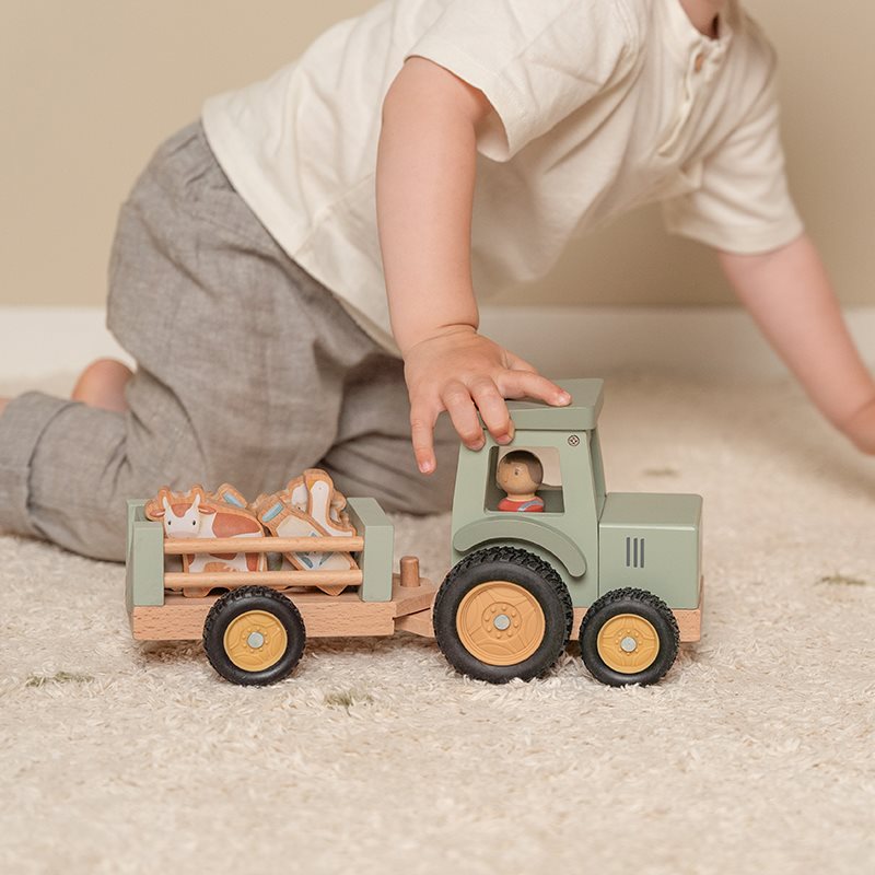Tractor met trailer Little Farm - Afbeelding 2
