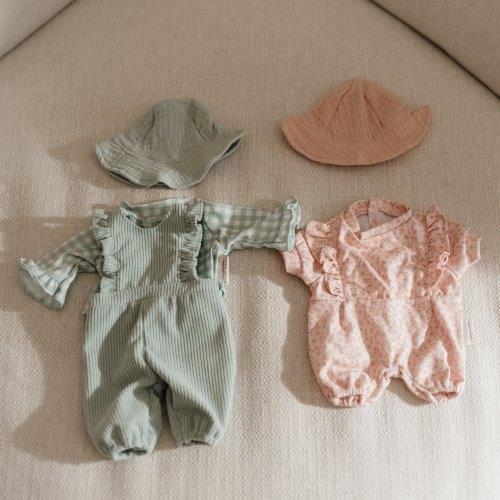 Little Dutch Babypop kleertjes Green Check - Afbeelding 3
