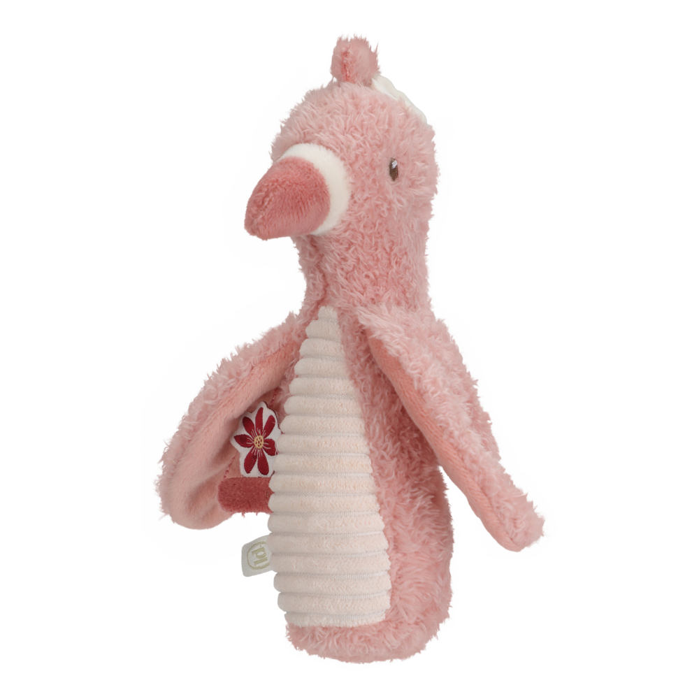 Knijpspeeltje met rammel Flamingo - Safari Friends GRS