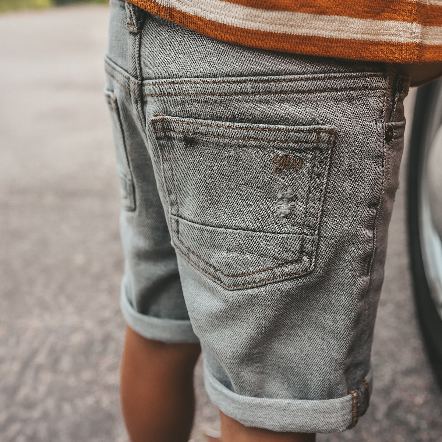 Your Wishes Grey Denim | Regular Shorts 