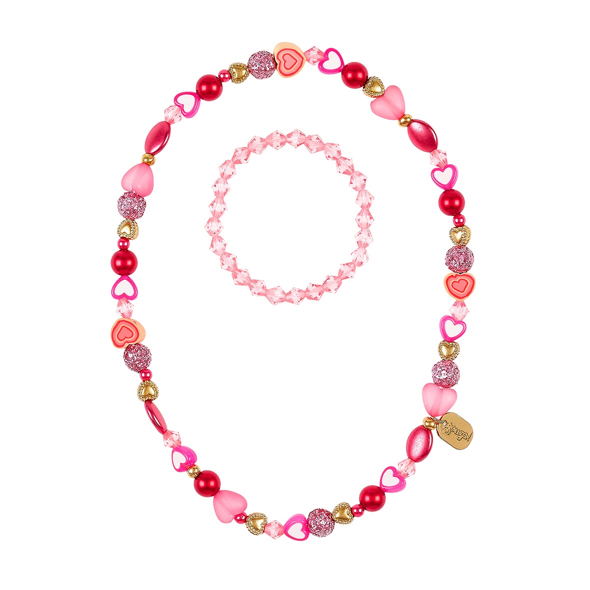 Ketting & armband set Lyse hart