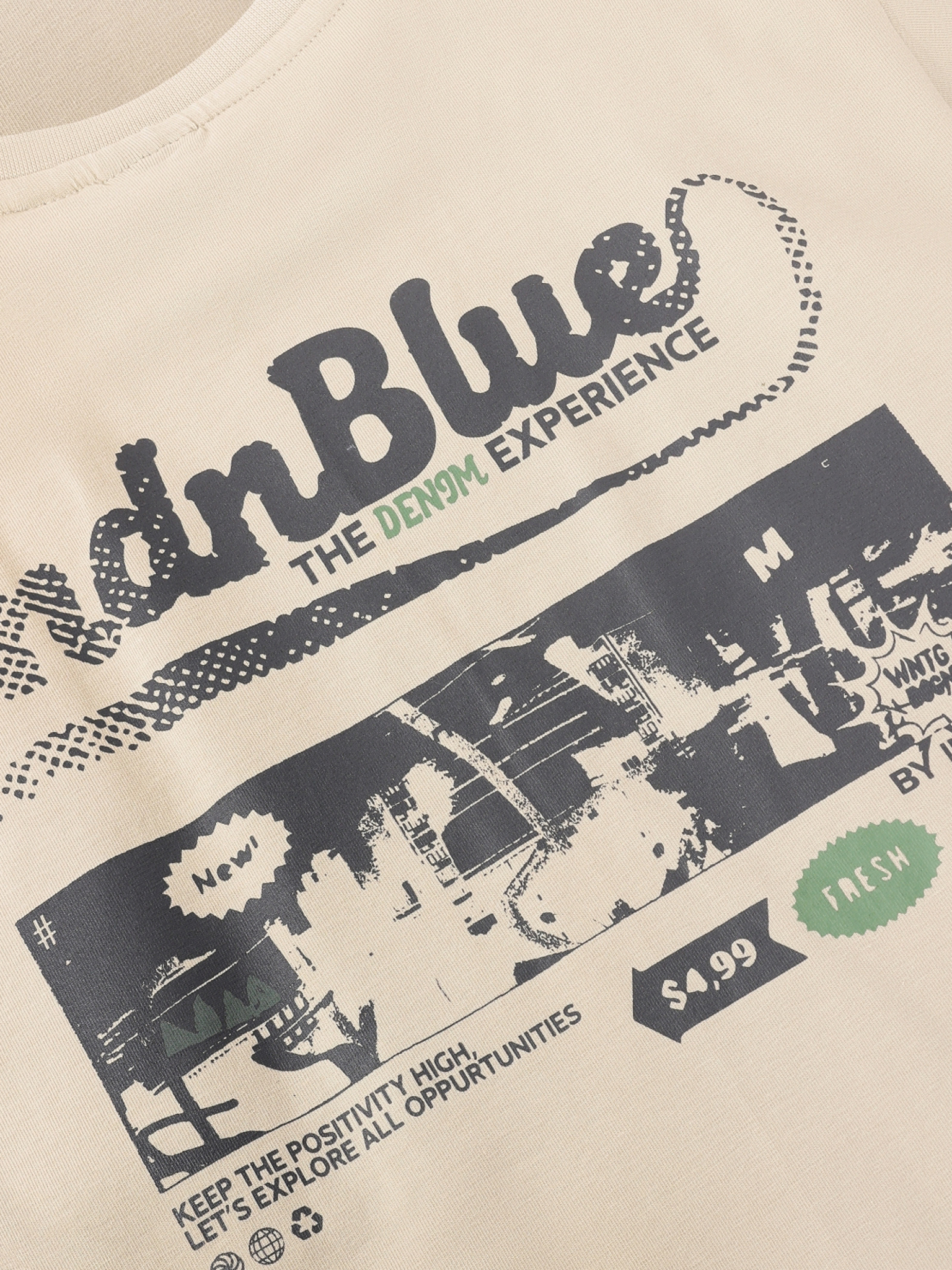 T-Shirt Indian Blue   - Afbeelding 3