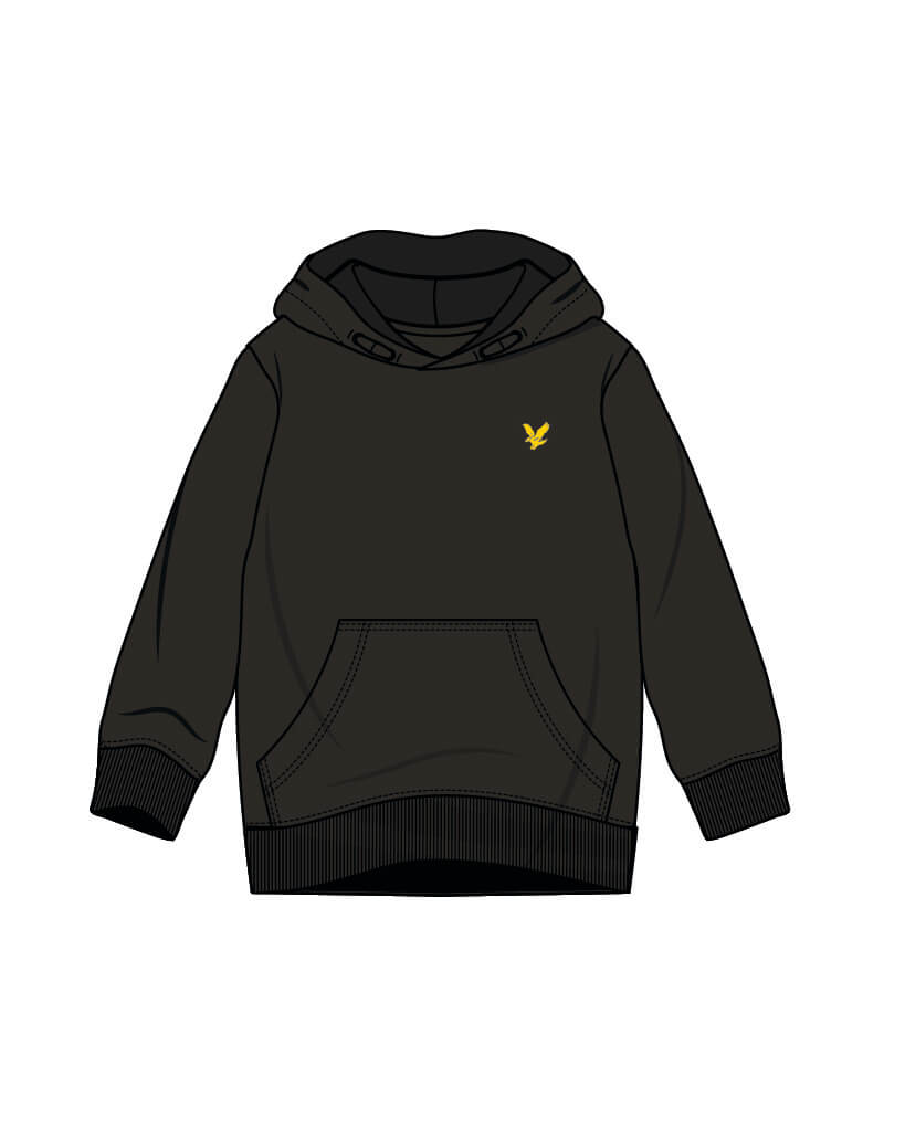 Lyle & Scott HoodiyJet Black 