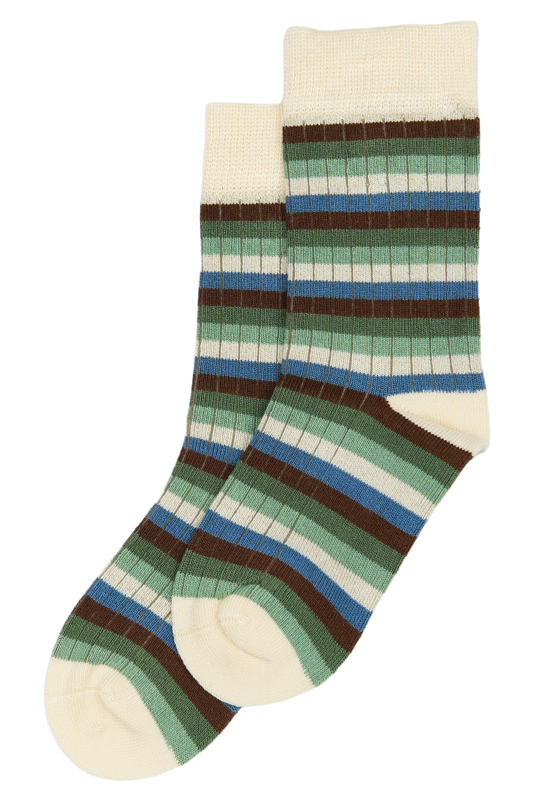 MiniPop® Bamboo Multi stripe socks 19/22 MP69 Green