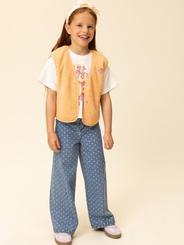 Little Looxs heart denim wideleg  - Afbeelding 5