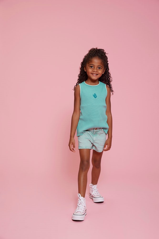 Jubel Singlet pointelle rib - Lazy Lagoon - Afbeelding 3