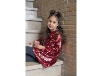 Pailetten jurk - Queen Of Hearts 