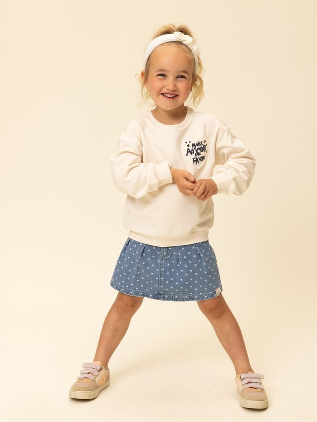 Little Looxs heart denim skirt 