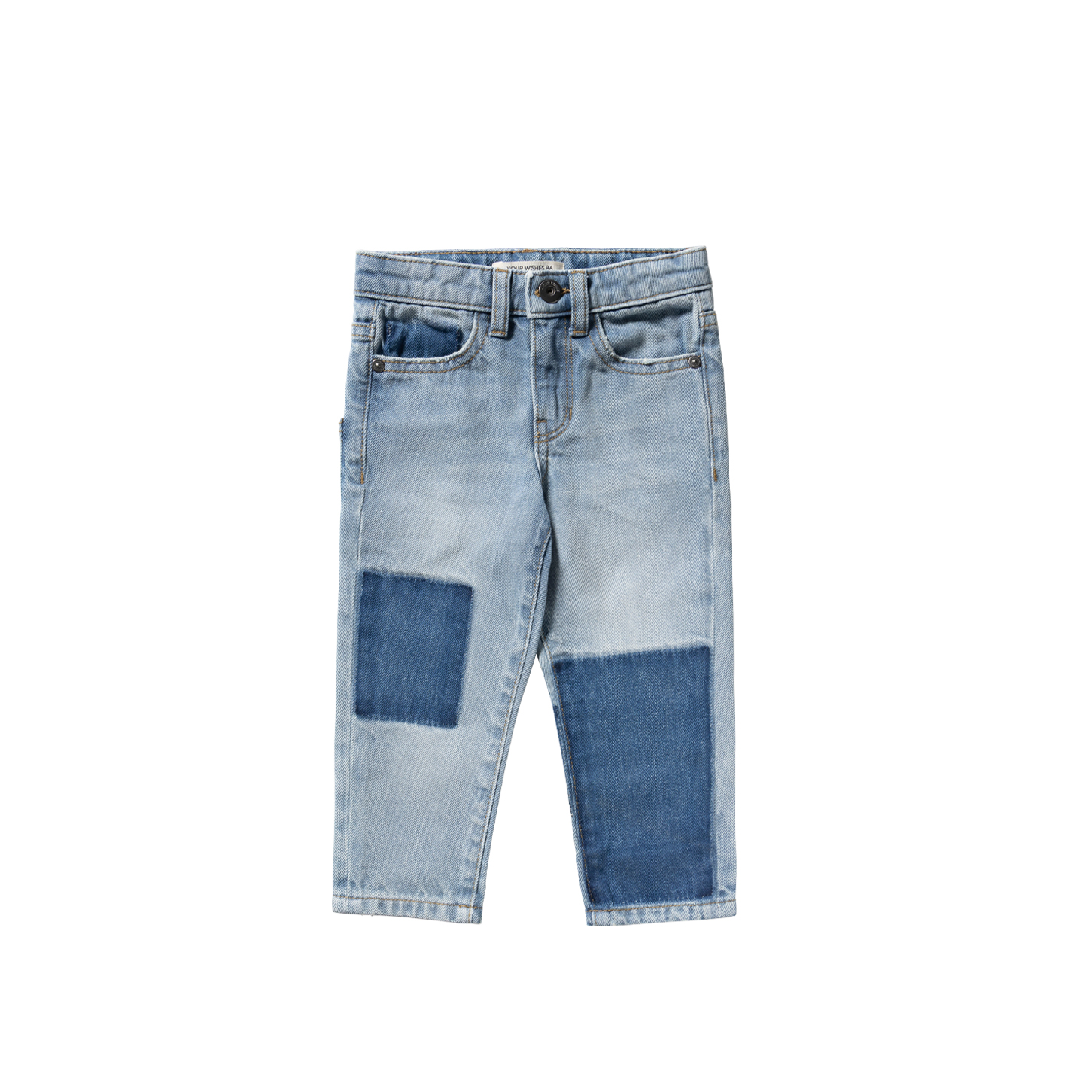 Your Wishes Denim Blue | Patch Tapered Jeans 