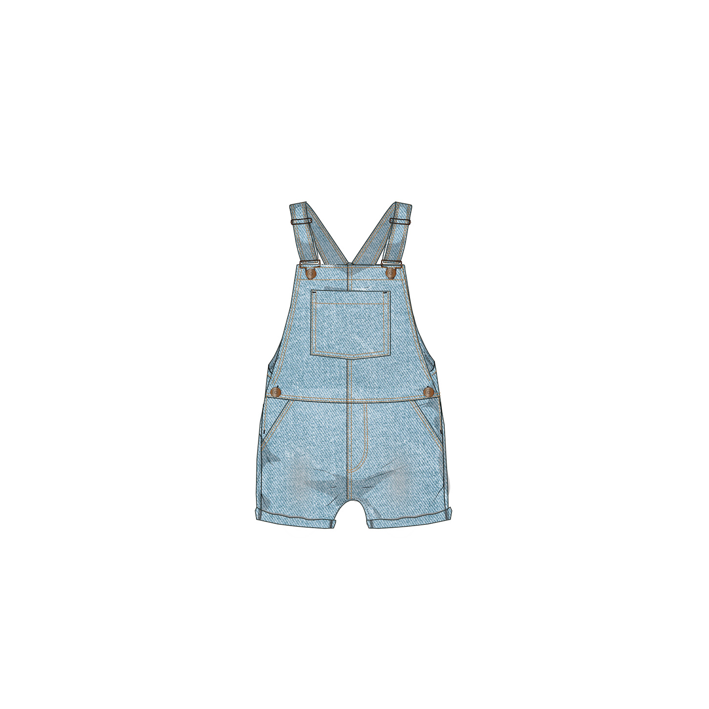 Your Wishes  | Short Dungarees  - Afbeelding 1
