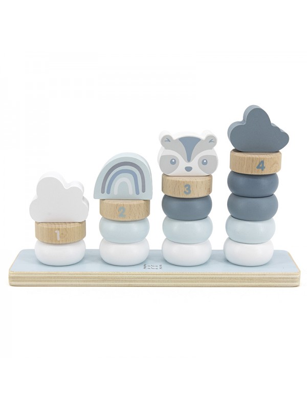 Label Label - Little Stacking Rings - Blue - Afbeelding 4