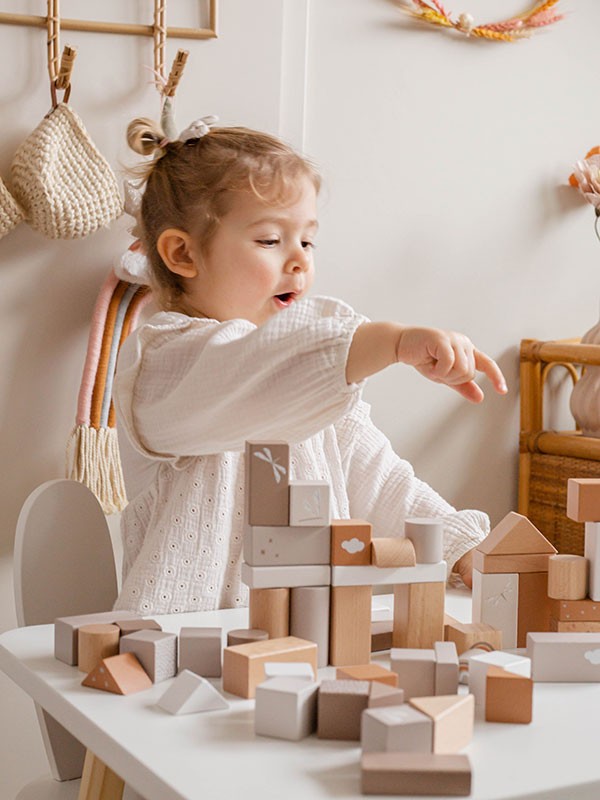 Label Label Houten Blokken Nougat - Afbeelding 2