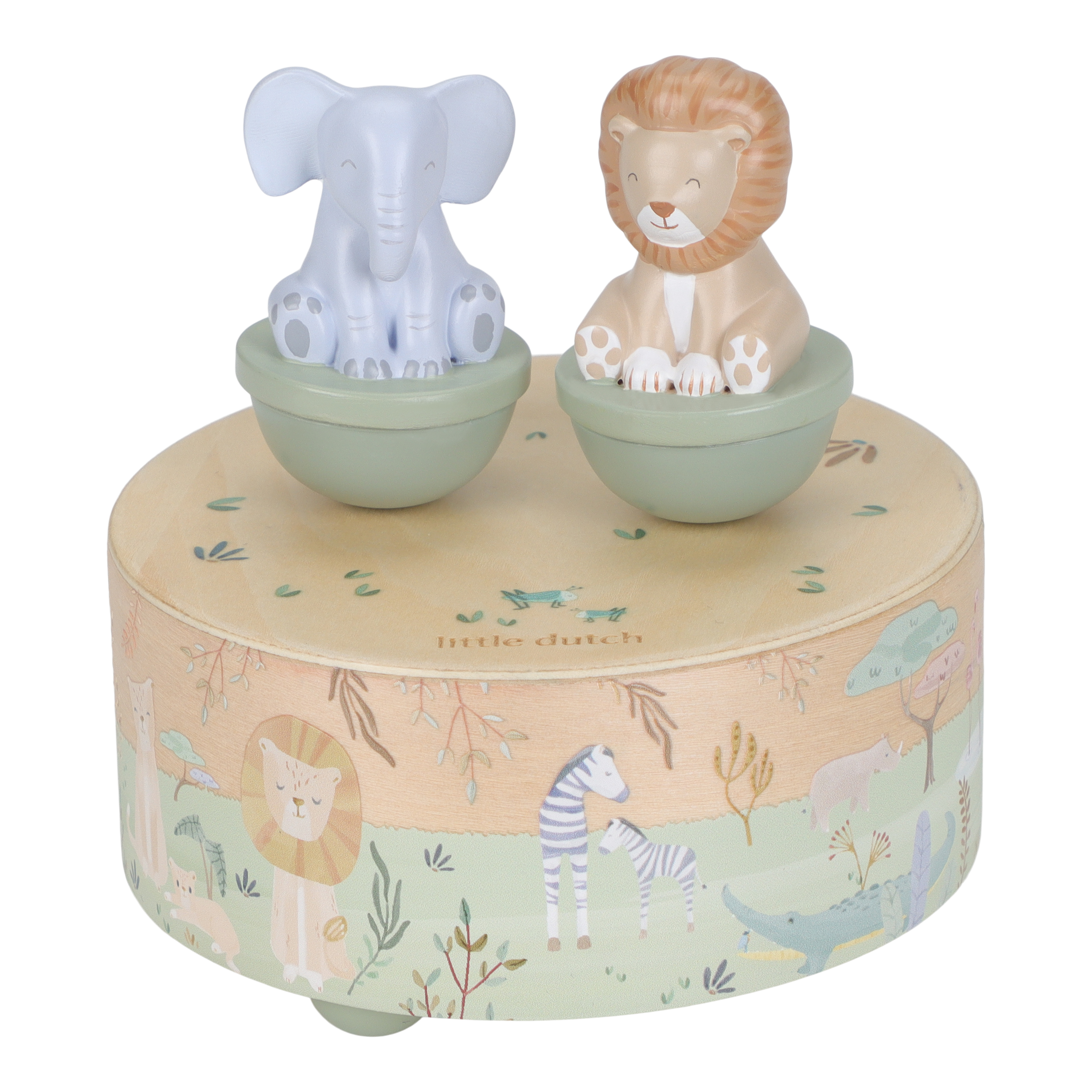 Houten Muziekdoosje - Safari Friends FSC