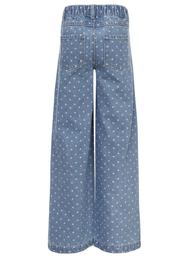 Little Looxs heart denim wideleg  - Afbeelding 2