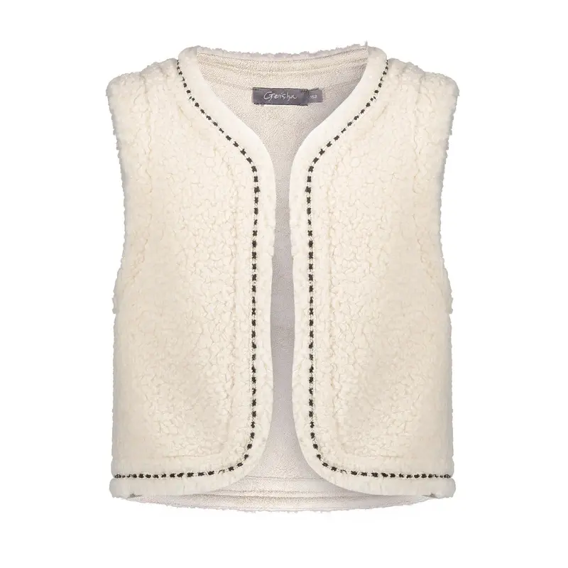 Geisha  Gilet Teddy met broderie