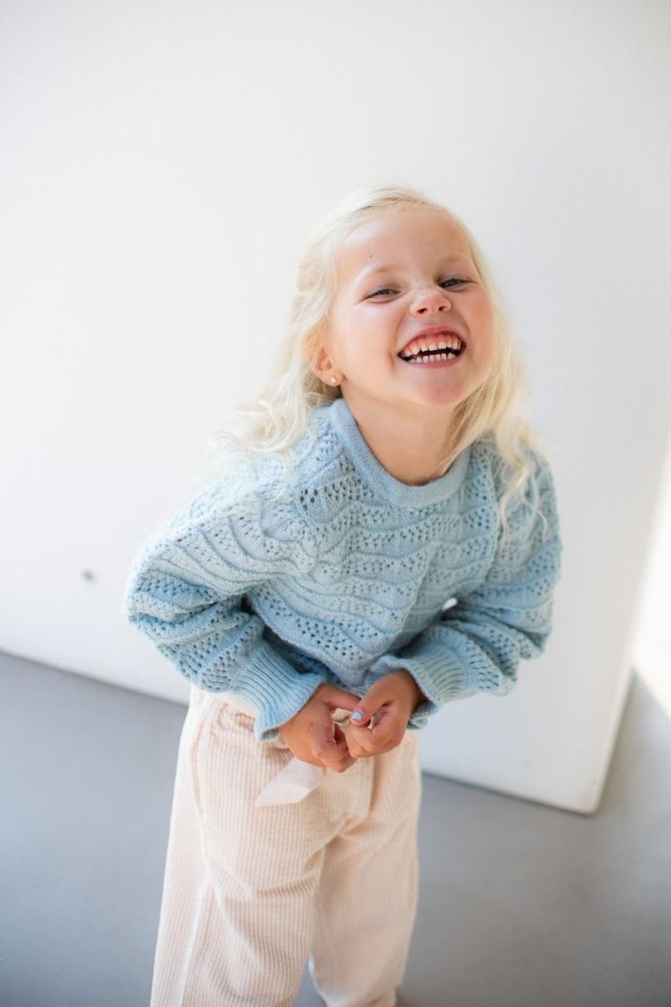 Trui ajour marshmallow | Kids | Blauw | Studio Poespas