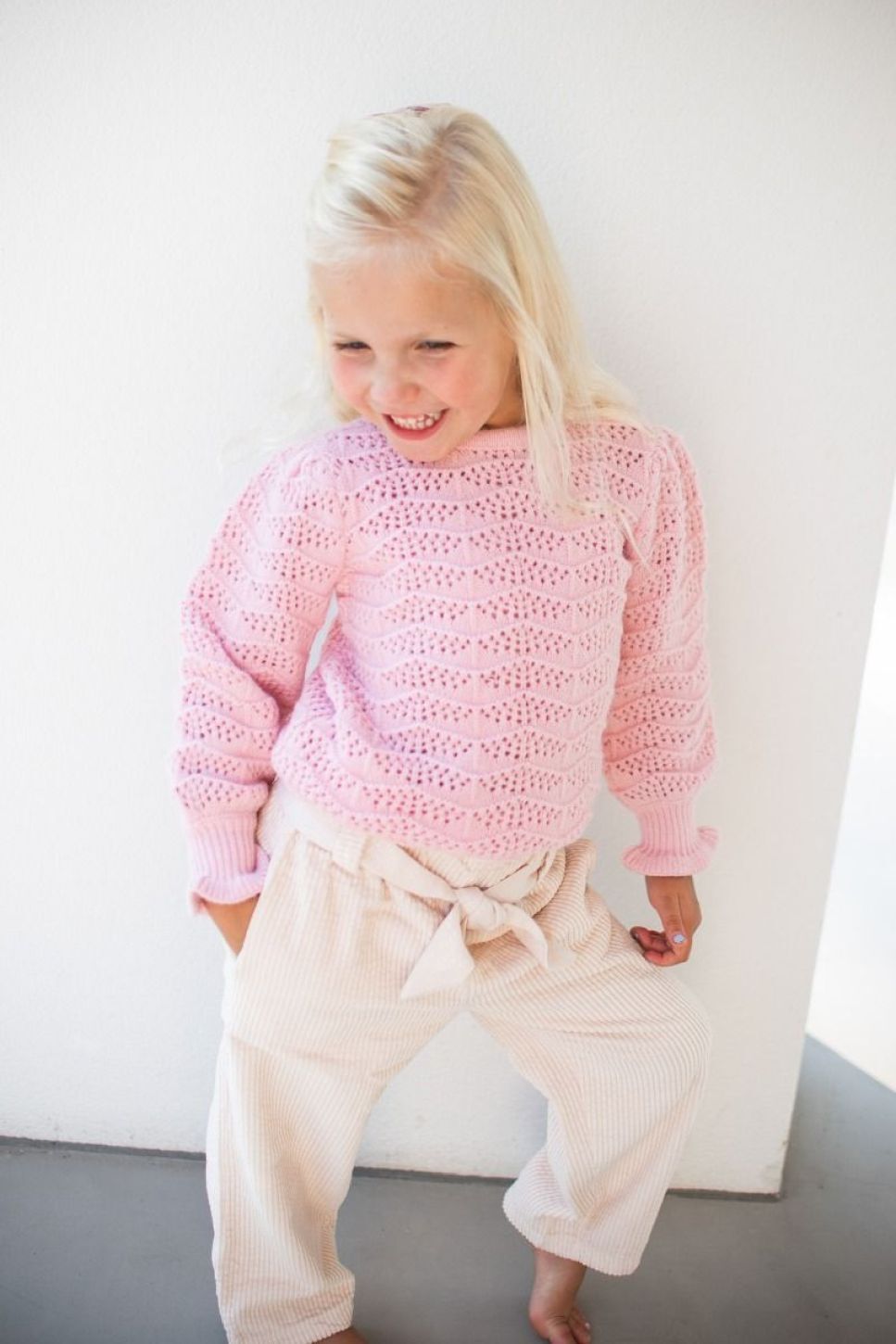 Trui ajour marshmallow | Kids | Roze | Studio Poespas