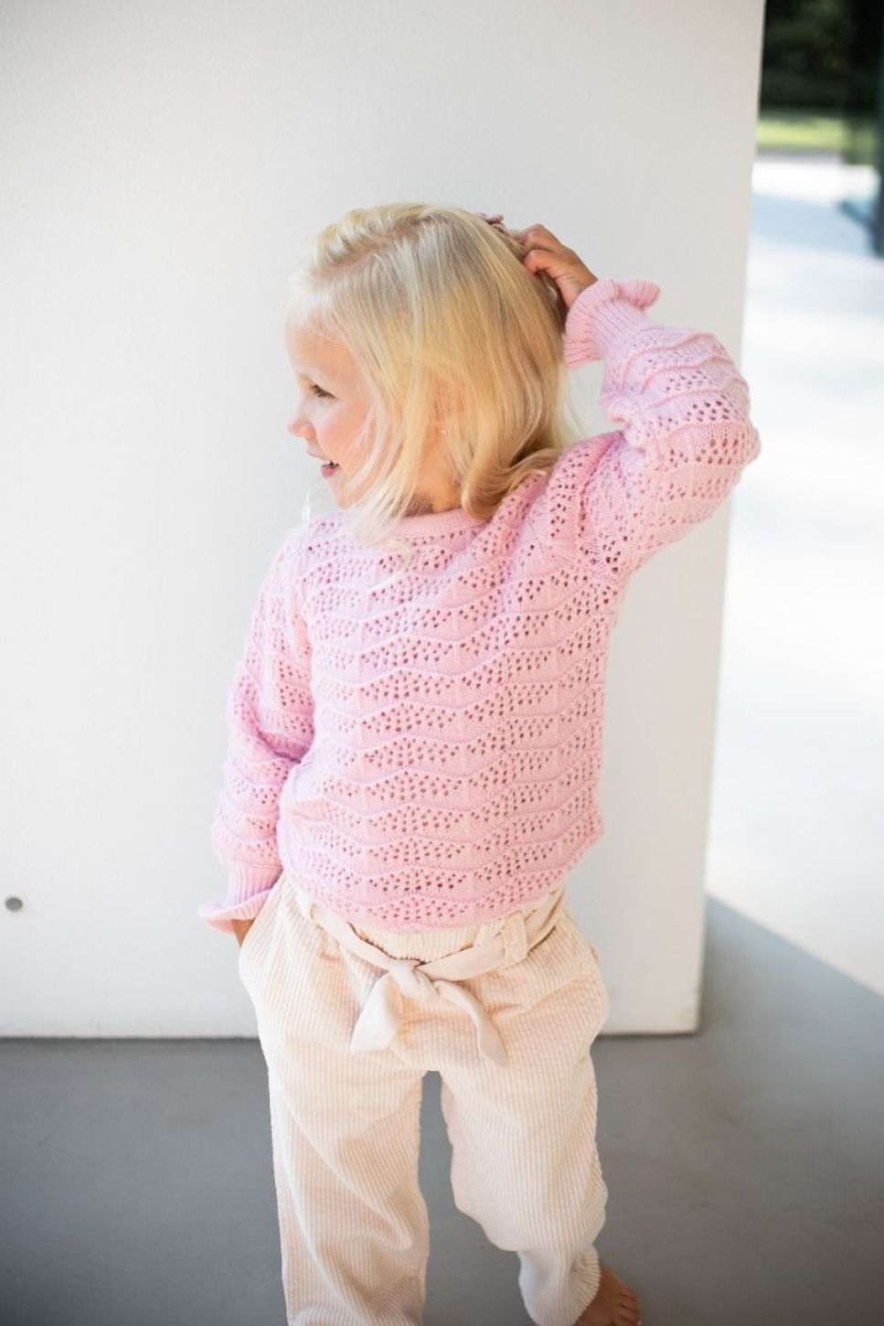 Trui ajour marshmallow | Kids | Roze | Studio Poespas