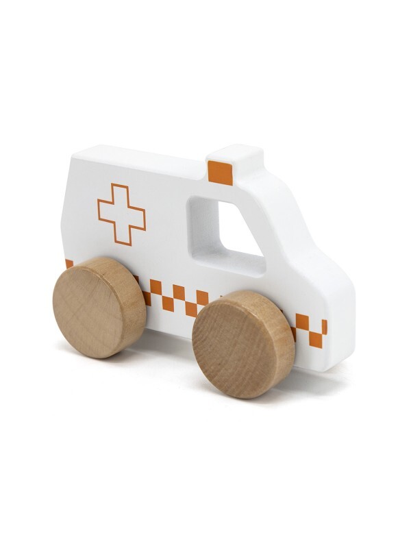 WOODEN AMBULANCE TOY